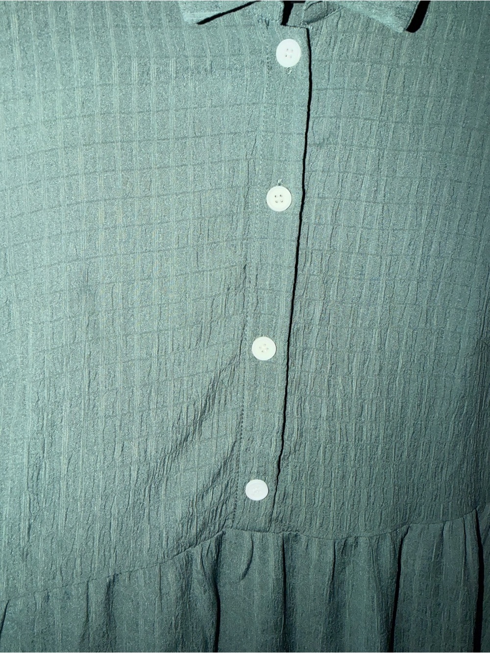 BloomChic Dusty Sage Textured Button-Front Midi Dress - Picture 3 of 3